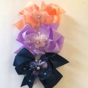 🦋🦋🎀Butterfly Hair Bow Set 🦋🦋🎀😉👧🏿👧👧🏽.                  ❤️clearance❤️